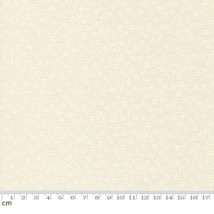Rakuten - 【Moda-k モダ】Pastel Prairie-31783-41(3A-07) 花柄 小花柄 ドット柄 ホワイト系 かわいい シーチング 110cm幅 パッチワーク ハンドメイド【10cm単位販売】