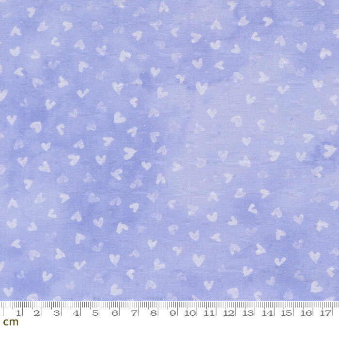 【Moda モダ】Delphinium-24653-13(3A-10) ハート柄 水彩 ホワイト系 ブルー系 かわいい シーチング 110cm幅 パッチワーク ハンドメイド【10cm単位販売】