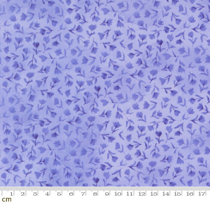 樂天商城 - 【Moda モダ】Delphinium-24654-13(3A-10) 花柄 小花柄 水彩 ブルー系 かわいい シーチング 110cm幅 パッチワーク ハンドメイド【10cm単位販売】