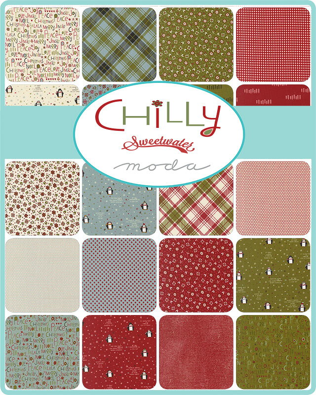 【Moda-k モダ】Chilly-55712-23 小花 花柄 グリーン系 クリスマス Xmas 冬 かわいい シーチング 110cm幅 パッチワーク ハンドメイド【10cm単位販売】 (3A-10-1) abeille-fabric-10017253 アベーユ サンプル画像2