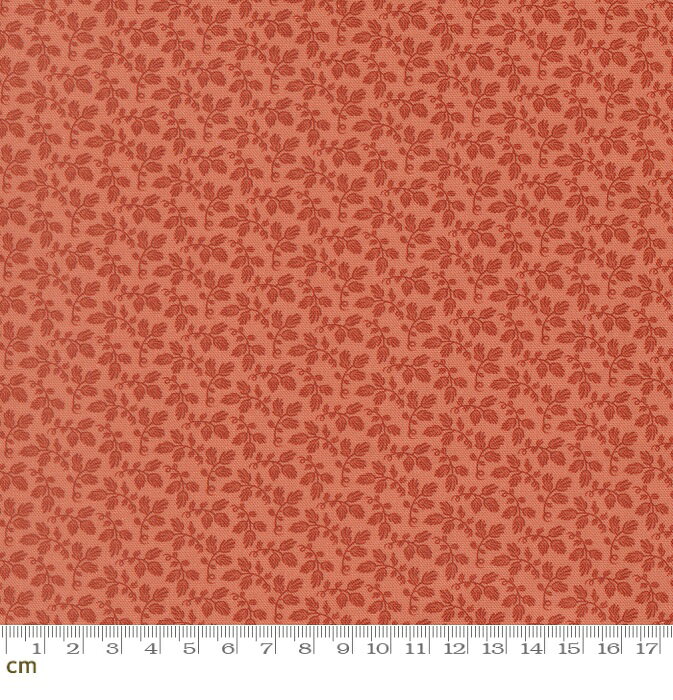 ブランド moda fabric > デザイナー Betsy Chutchian > シリーズ Miss Mollie > 色ちがい > 【Miss Mollie(ミス モリー)】 1850〜1890年代のアメリカを生きた実在の女性、モリー・ドーシー・サンフォードの物語に着想を得た復刻コレクション「Miss Mollie（ミス モリー）」。ゴールドラッシュ期のコロラドで、裁縫の腕ひとつで家族を支えたモリーへのオマージュです。大輪のダリアやバラ、小花のブーケ、ひし形のストライプ、市松チェックなどを、レンガ色やこげ茶、ネイビー、生成りといった深みのあるアンティーク調の色合いで描きました。 --デザイナーからのメッセージ-- 品番：moda-47566-17 ★商用利用可★ 生産国：日本 素材：綿 100％ 生地種類：シーチング 生地巾：約110cm 生地の厚み： ・メジャーは目安ですので、ご参考程度にご利用ください。 ・お使いのモニターや端末によって実際のものと色が異なる場合がございます。 moda fabric モダ ファブリックは有名デザイナーたちによる洗練されたデザインと上質なUSAコットンが魅力の世界トップブランド。豊富なシリーズはテイストが統一されており、組み合わせるだけで簡単に素敵なパッチワークや小物作りを楽しめます。 ＼世界基準の安心を、あなたの作品に／ 国際安全認証「エコテックス®スタンダード100」取得した生地です。1,000を超える有害化学物質の検査をクリアした、人にも環境にもやさしいサステナブル品質。肌に触れる作品づくりにもおすすめ。