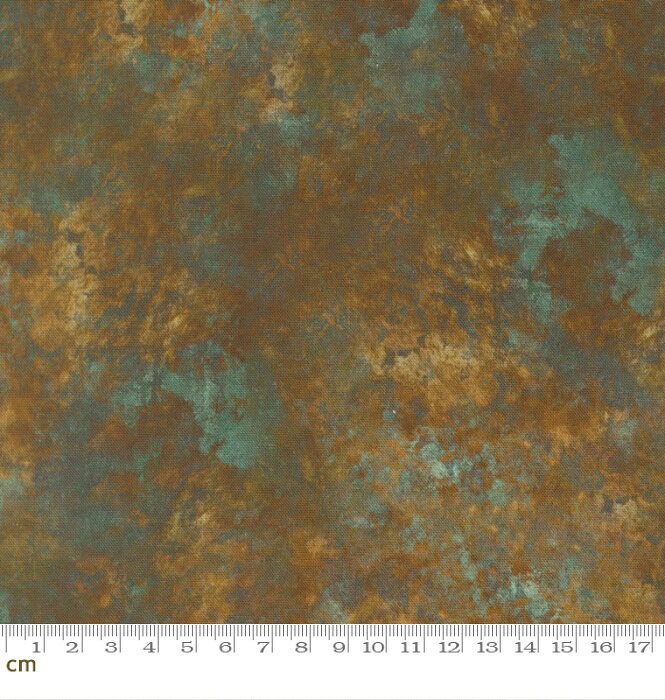 【Moda モダ】Tranquil Patina-48120-13(3A-07) 地紋 テクスチャ 抽象 陰影 むら 錆 ブロンズ 和柄 上品 伝統柄 シーチング 110cm幅 パッチワーク ハンドメイド【10cm単位販売】