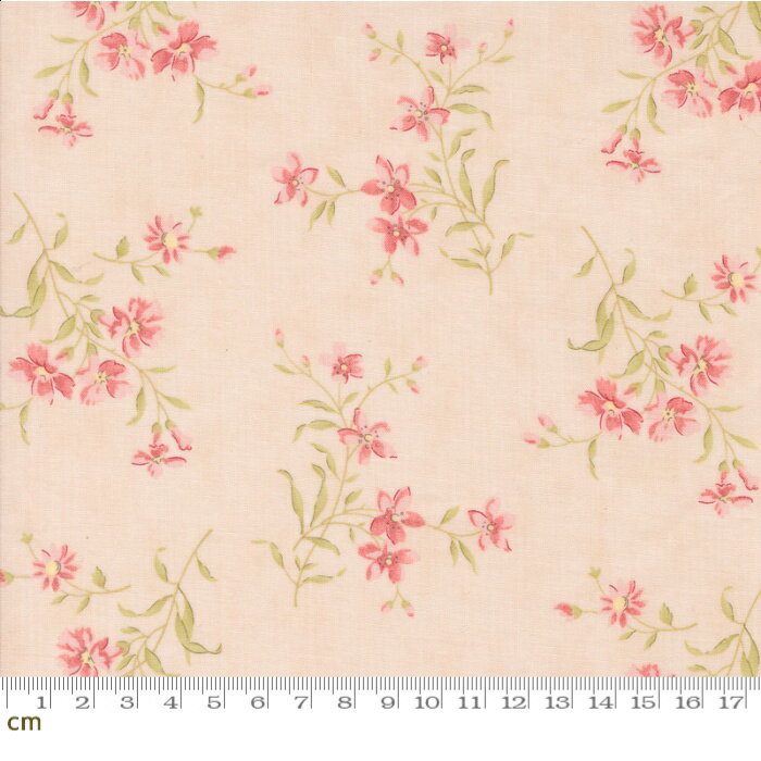 【Muse(ミューズ)】 詩人のまなざしで自然を見つめたような、やさしくロマンチックな世界を表現した、3 Sistersによるファブリックコレクションです。 繊細で優雅な花柄（フローラル）や、風にそよぐような装飾模様、レイヤー状に重ねられた植物のプリントが含まれており クラシックで洗練された雰囲気を醸し出します。 品番：moda-44394-14 シリーズ名：Muse デザイナー：3 Sisters 素材：綿 100％ 生地種類：シーチング 生地巾：約110cm ・同じ商品の反物が2本以上ある場合、在庫数を分けて表示しています。※メジャーは目安ですので、ご参考程度にご利用ください。 ＊注意事項：お使いのモニターやPCの仕様によって実際のものと色が異なる場合がございます。