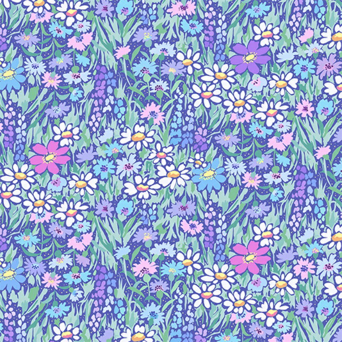 【nora. ノラ】22WI-FR1165-G-A(3D) ラベンダー ブルー 小花柄 マーガレット フェミニン かわいい コッ..