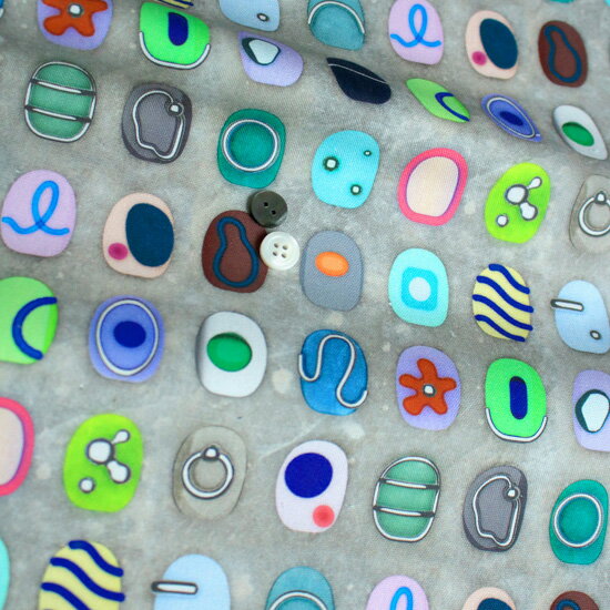 【nora. ノラ】25SU-ST1477-OX(3A-0) ネイル柄 アート 柄 カラフル ユニーク コットン100% オックス生地 オックスフォード生地 110cm幅【10cm単位販売】