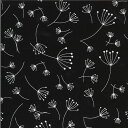 【Moda モダ】Quotation-1730-14(2E-04) ホワイト系 植物柄 綿毛 ブラック系 コットン100% シーチング 110cm幅【10cm単位販売】(3)