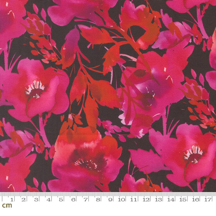 Rakuten - 【Moda モダ】Radiant-21840-13(3A-04) 花柄 大花柄 ボタニカル エレガント 水彩 シーチング 110cm幅 パッチワーク ハンドメイド【10cm単位販売】