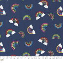 【Moda モダ】Rainbow Garden-35362-18(2A-03)ブルー系 ネイビー系 レインボー 虹 カラフル コットン100% シーチング【10cm単位販売】(3)