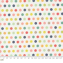 【Moda モダ】Raspberry Summer-37692-11(3A-01) ホワイト カラフル ドット 星柄 シンプル かわいい コットン100% シーチング 110cm幅【10cm単位販売】