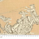 【French General】Rural Jardin-13530-16(2A-06) moda 18世紀フランス風 天使柄 トワルドジュイ ジュイ生地 フレンチジェネラル ベージュ シーチング 110cm幅 コットン100%【10cm単位販売】