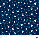 【Moda モダ】SMOL-RS3017-14(2E-05) ブルー系 ホワイト系 小花柄 ポップ 花柄 植物柄 コットン100% シーチング 【10cm単位販...