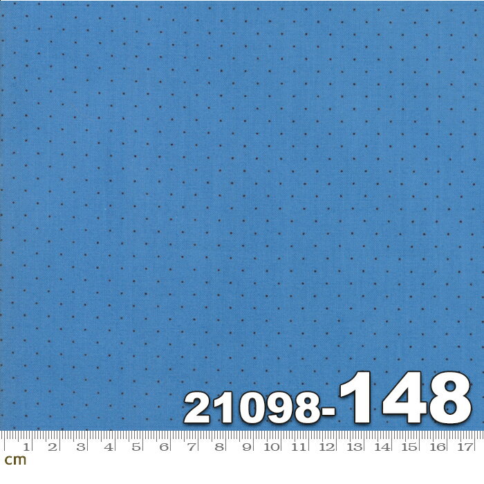 【Moda モダ】Sweet Harmony(スウィート ハーモニー)-21098-148(2D-02) ドット柄 水玉模 ブルー系 水色 コットン100% シーチング【10cm単位販売】