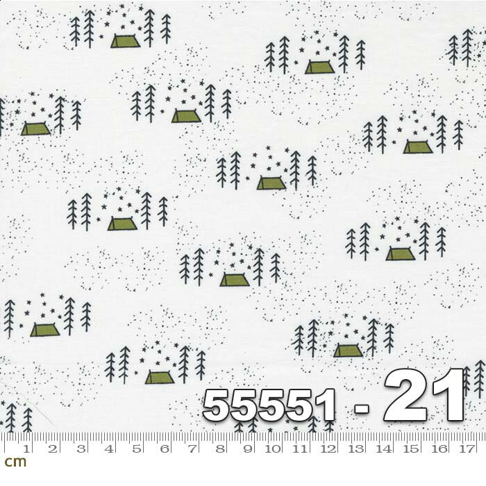 Timber-55551-21(3B-07)ホワイト系 ブラック系 グリーン系 白系 黒色 アイテム柄 テント柄 キャンプ コットン100%シーチング