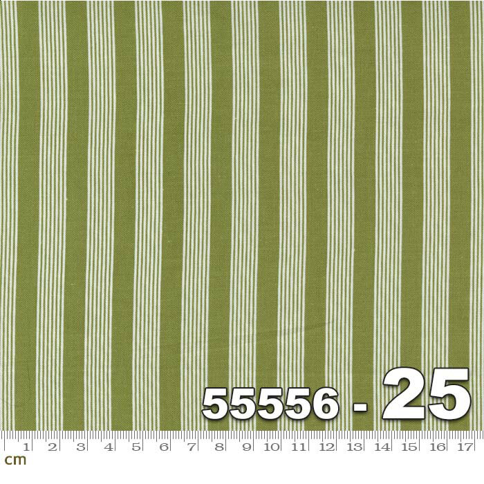 樂天商城 - 【Moda モダ】Timber-55556-25(3B-07) グリーン系 ホワイト系 緑色 白色 ストライプ柄 コットン100%シーチング【10cm単位販売】