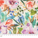 【Moda モダ】Wanderlust-39840-11(2A-03) 水彩風 植物柄 デジタルプリント ホワイト カラフル コットン100% シーチング 110cm幅【10cm単位販売】(3)