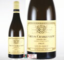 Heritiers Louis Jadot / Grand Cru Corton Charlemagne 2021 Bourgogne White Dry エリティエ　ルイ　ジャド　グラン　クリュ　コルトン　シャルルマーニュ2021 【正規品】 生産者 ドメーヌ・ルイ・ジャド 生産地 ブルゴーニュ地方コート・ド・ボーヌ地区アロース・コルトン村特級畑コルトン・シャルルマーニュ A O C グラン・クリュ・コルトン・シャルルマーニュ ブドウ品種 シャルドネ100％（自社所有畑） タイプ 白の辛口 &nbsp;醸造方法 &nbsp;オーク樽にて発酵 熟成方法&nbsp; &nbsp;オーク樽にて16カ月間熟成 &nbsp;商品情報 &nbsp;コルトン・シャルルマーニュのこの畑はルイ・ジャド社が1914年から所有する最も古い畑の一つです。 ルイ・ジャドの畑は古くから認められている恵まれたアロース・コルトン側にあります。 ワインは世界中で生産される白ワインのうち、最上級の一つにあげられます。 特　徴 コルトン・シャルルマーニュは力強く、豊かで、ミネラル分が多く、果実と花を思わせる香りは芳醇で、コショウやシナモンのスパイシーな香りも感じられます。 料理 チーズ 鶏肉や仔牛肉などの白身肉や魚介類のクリーム煮などによく合う。 ※ルイ・ジャド’Sお勧め 　伊勢海老、オマールなどの甲殻類のクール・ブイヨン煮や、魚のクリームソース煮、家禽肉のレバーパテ、風味の強い熟成したチーズ（マンステール、ブルーチーズなど）に好相性。 ■ ご確認ください ■ 当該商品は自社販売と在庫を共有しているため、在庫更新のタイミングにより、在庫切れの場合やむをえずキャンセルさせていただく可能性があります。 様々な贈り物にご利用いただけます。 季節のご挨拶 お正月 御年賀 お年賀 御年始 母の日 父の日 初盆 御中元 お中元 残暑御見舞 残暑見舞い 敬老の日 寒中お見舞 クリスマス プレゼント お歳暮 御歳暮 春 夏 秋 冬 日常の贈り物 内祝い 御見舞 退院祝い 全快祝い 快気祝い 快気内祝い 引っ越し 志 進物 寸志 粗品 のし 熨斗 挨拶ギフト お返しギフト 新築祝い 引っ越し祝い 退職祝い ギフト お祝い 御祝い 金婚式御祝 銀婚式御祝 御結婚お祝い ご結婚御祝い 御結婚御祝 結婚祝い 結婚内祝い 結婚式 御新築祝 新築御祝 新築内祝い 祝御新築 祝御誕生日 バースデー バースディ バースディー 昇進祝い 昇格祝い 就任 御礼 お礼 謝礼 御返し お返し お祝い返し 御祝いWA　95-93 ★スパイシーな風味と豊かで溢れるミネラル★ エリティエ・ルイ・ジャド グラン・クリュ・コルトン・シャルルマーニュ　2021年 750ml ■ドメーヌ・デ・エリティエ・ルイ・ジャド■ 　ドメーヌ・デ・エリティエ・ルイ・ジャドは、1859年創立のブルゴーニュでも有数のネゴシアン・エルヴール／ワイン商のルイ・ジャド社(メゾン)が所有するドメーヌの一つで、ジャド家が代々継承してきた由緒ある自社畑の数々を所有しています。 ジャド家が1826年に購入したモノポール（単独所有畑）のボーヌ・クロ・デ・ズルシュールをはじめ、コルトン・シャルルマーニュや、ルイ・ラトゥール社とその面積を2分するピュリニー・モンラッシェの至宝、シュヴァリエ・モンラッシェ・レ・ドゥモワゼルなどが含まれています。 ■白ワイン造り■ 　ブドウは畑の中で完熟した健全なものだけを選別して、すべて手摘みで収穫し、重みで潰れないよう小さなカゴに入れて醸造施設まで運び、収穫されたブドウはさらに選果台の上で入念に選り分けられます。 それから、果汁を得るためにブドウを圧搾し、更に果汁を落ち着かすためにステンレススティールタンクに36時間静置し、野生酵母を常時用いて、アルコール醗酵はゆっくりと行い、その後、オーク樽に移行しマロラクティック醗酵（ヴィンテージによって一部、あるいは全部）させます。 ルイ・ジャドではワインがより広い範囲の芳香を代謝するためにゆっくりと熟成を行い、ワインに、活発さ、強さと緻密さをたっぷりと与え、また、時折、瓶詰め前に軽い清澄処理を施します。 ■グラン・クリュ・コルトン・シャルルマーニュ■ 　コルトン・シャルルマーニュはコート・ド・ボーヌの北端にあるアロース・コルトンとペルナン・ヴェルジュレスの2つの村にまたがって位置するグラン・クリュで、アロース・コルトンの村はグラン・クリュの畑が半分以上を占める稀な器量を備え、東から南と南西まで及んで広がり、豊かでどっしりとして、並はずれた上品さを備えた白ワインが有名です。 エリティエ・ルイ・ジャドがコルトン・シャルルマーニュに所有する畑は19世紀以来所有する最も古い畑の一つで、世界中で最も素晴らしい白ワインの一つとしても認められており、オーク樽で醗酵後、瓶詰め前まで18ヶ月間の樽熟成を課して造られます。 エリティエ・ルイ・ジャドのコルトン・シャルルマーニュは、果実や花々の鮮烈な芳香と胡椒やシナモンのスパイシーな風味を備え、力強く、豊かでミネラルに溢れるワインで、ヴィンテージにも依るものの、湿度と温度の適正な保存状況のもとで10年から20年の熟成に耐えうる長期熟成型です。