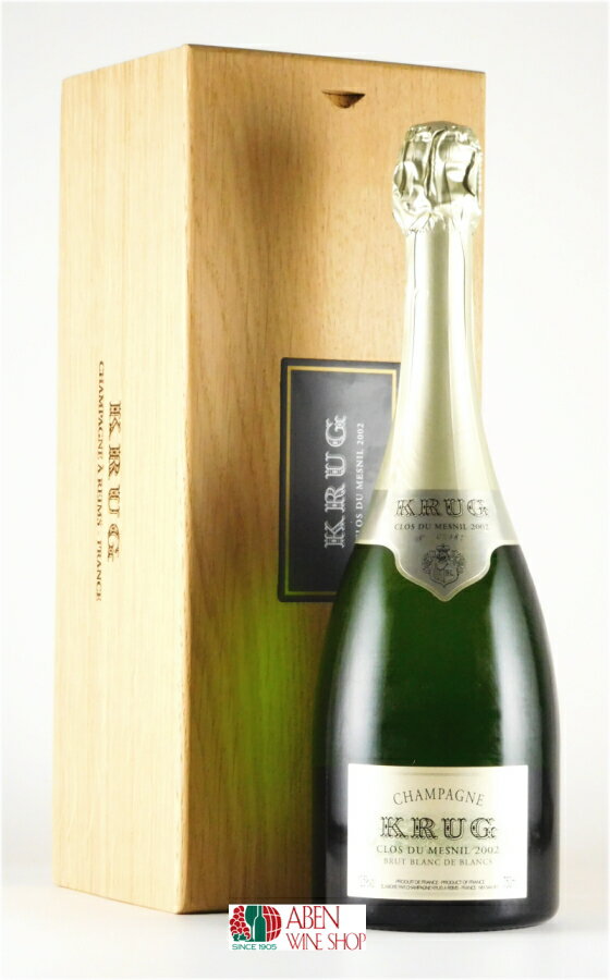 クリュッグ・クロ・デュ・メニル・ブラン・ド・ブラン　[2002]年 750ml（木箱入り）【正規品】【スパークリングワイン】