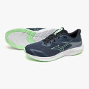 【ミズノ】エナジーランナーズ WIDE ランニングシューズ/MIZUNO(K1GA2412) 11 ネイビー×ネオミント