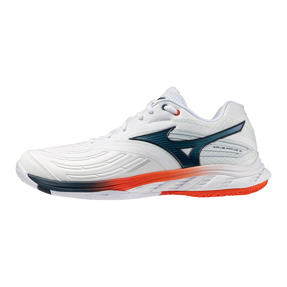 【ミズノ】ウエーブファング3 WAVE FANG/バドミントンシューズ/MIZUNO (71GA2613)01 ホワイト×レッド