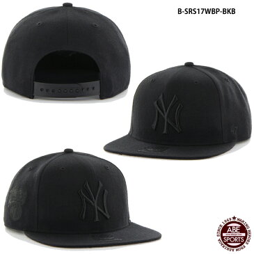 【フォーティセブン】Yankees Sure Shot Black 47 CAPTAIN 47'ヤンキースキャップ NY/ニューヨークヤンキース/Yankees/帽子/野球キャップ (B-SRS17WBP-BKB) Black×Black