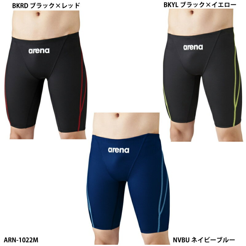 ネコポス選択可【アリーナ】AQUA XTREME ハーフスパッツ　アクアストリーム/ニット素材/レーシング水着..