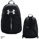 【アンダーアーマー】UAハッスル スポーツ バックパック トレーニング/UNISEX/リュック/バックパック/UNDERARMOUR (1364181) 001 Black/Black/Silver