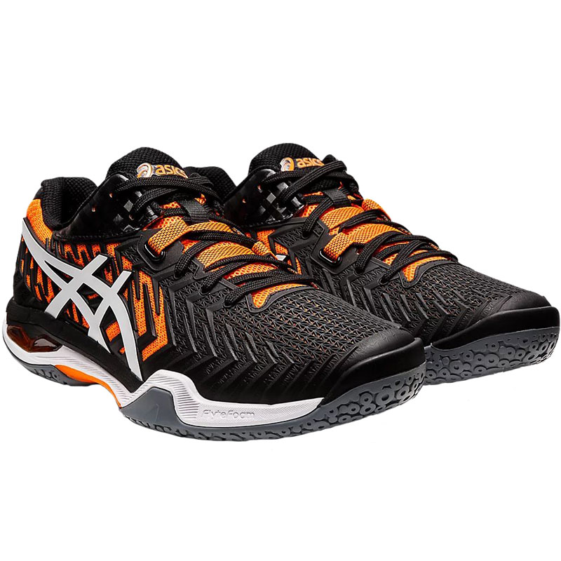 【アシックス】COURTCONTROL FF 2 コートコントロール/バドミントンシューズ/asics　(1071A056) 004 BLACK/SHOCKING ORANGE