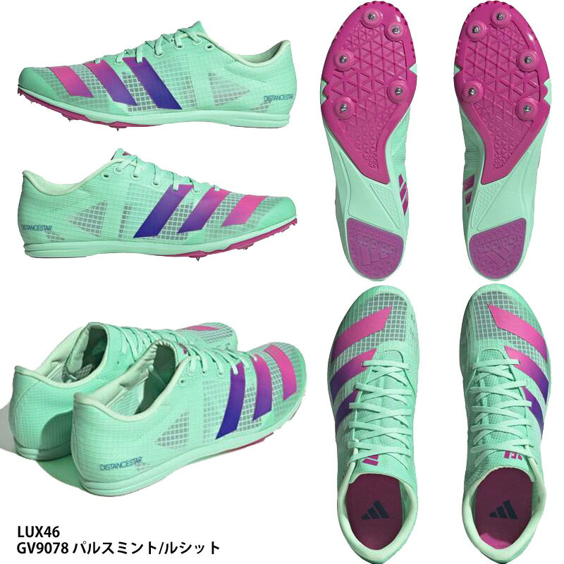 【アディダス】DISTANCESTAR ディスタンススター/陸上スパイク/スパイク　アディダス/adidas(LUX46) GV9078 パルスミント/ルシット