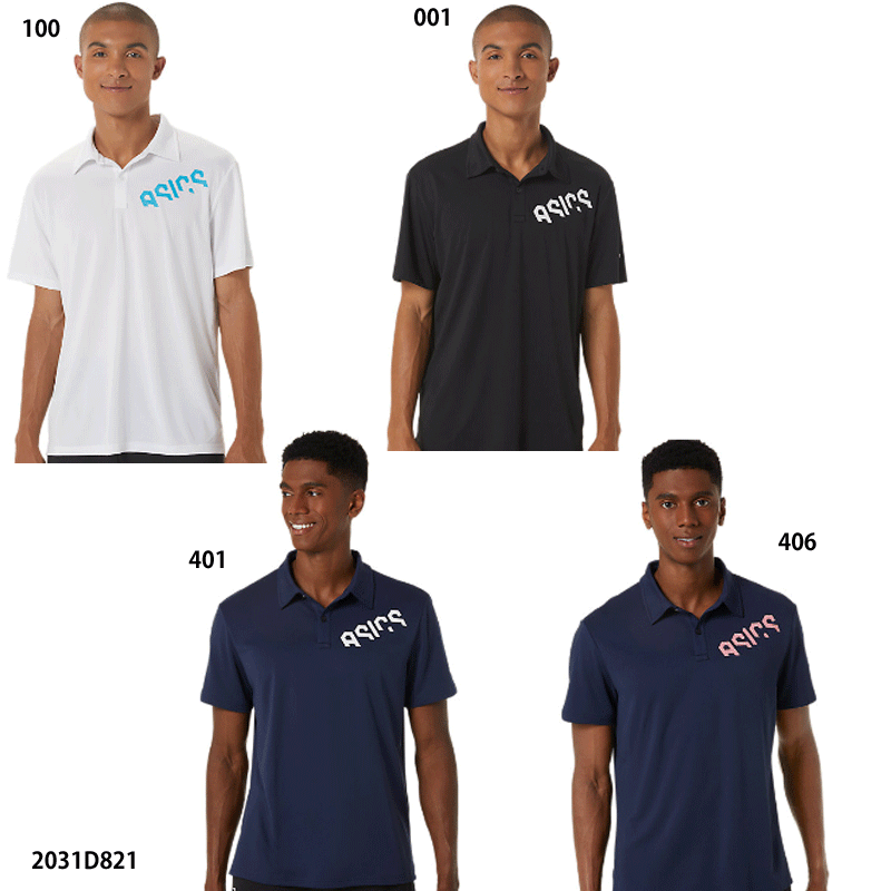 ネコポス（クロネコゆうパケット）選択可【アシックス】ASICS HEXグラフィックドライポロシャツ ASICS(..