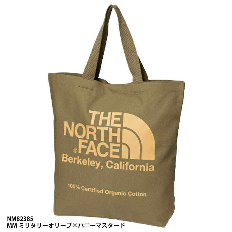 楽天abespo【THE NORTH FACE】Organic Cotton Tote オーガニックコットントート/ノースフェイス/国内正規品（NM82385） MM ミリタリーオリーブ×ハニーマスタード