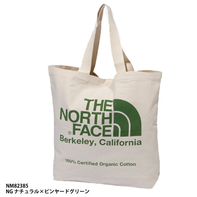 楽天abespo【THE NORTH FACE】Organic Cotton Tote オーガニックコットントート/ノースフェイス/国内正規品（NM82385） NG ナチュラル×ビンヤードグリーン