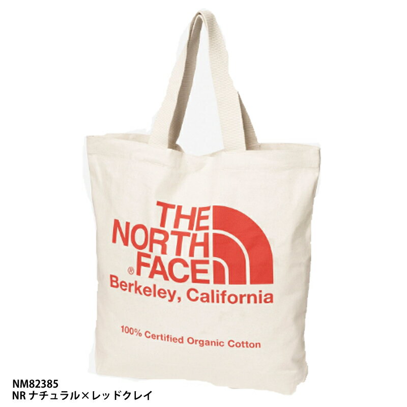 楽天abespo【THE NORTH FACE】Organic Cotton Tote オーガニックコットントート/ノースフェイス/国内正規品（NM82385）NR ナチュラル×レッドクレイ