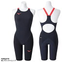 【ミズノ】GX・SONIC 6 NV ハーフスーツ 競泳水着/レーシング/トップモデル/MIZUNO(N2MGA701)96 ブラック×レッド
