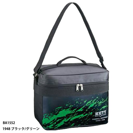 【ゼット】クーラーバッグ バッグ/保冷/保冷バッグ/野球用品/ZETT (BA1552)1948 ブラック/グリーン 【ゼット】クーラーバッグ バッグ/保冷/保冷バッグ/野球用品/ZETT (BA1552)1948 ブラック/グリーン
