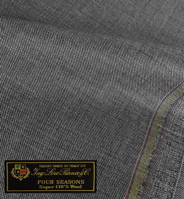■ 品質：Super 130's 100% wool , Fabric made in Italy. ロロ・ピアーナの「FOUR SEASONS」です。フォーシーズンズは文字通り四季を通して着れるオールシーズン着用を狙ったコレクションです。素材は、質が高く高価なスーパー130'sを贅沢に使い、極上の艶とシルクにも似たさらりとした心地よい肌触りが魅力です。