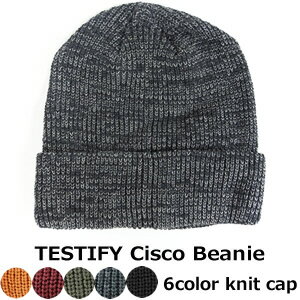 TESTIFY Cisco Beanie カラフル ニット ワッチキャップ（ニット帽）