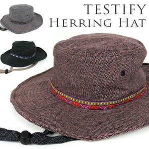 ツイード調 ハット ヘリンボーン柄 TESTIFY Herring Hat 全3色/ウール/男女兼用帽子 ツイード調 ハット ヘリンボーン柄 TESTIFY Herring Hat 全3色/ウール/男女兼用帽子