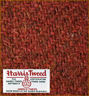 オーダーメイドジャケット [生地の銘柄] HARRIS TWEED ハリスツイード / SUPERFINE [色] 朱色 [柄] 無地 [品質] 100% wool / 400gms , made in Scotland [秋冬向け][送料無料]