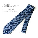 ネクタイ Albeni1905 Maid in Italy Paislry Silk Tieアルベニ1905 ネクタイ ブランド イタリー製 ペイズリー シルク100％ タイ ネイビー サックス