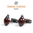 サイモン・カーター(カフス) 送料無料 SIMON CARTER ENGLISH COUNTRY GARDEN　enamelled ladvbirdカフスボタン ブランド サイモンカーター カフス カフリンクス イングリッシュ　カントリー　ガーデン エナメル　レディバグ　てんとうむし赤　ワインレッド　エナメル