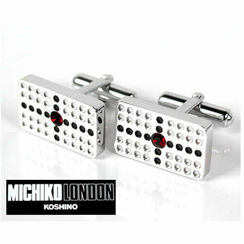 Rakuten - MICHIKO LONDON KOSHINO ミチコ・ロンドン・コシノ　カフリンクス　シルバー色にドットクロス