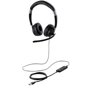 ELECOM エレコム デュアルマイクノイズリダクション有線ヘッドセット USB 両耳 HS-HP101UNCBK通販セール