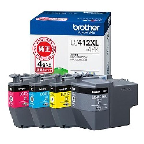 樂天商城 - brother ブラザー工業 純正大容量インクカートリッジ(お徳用4色パック)LC412XL-4PK