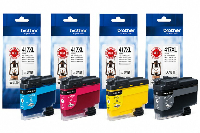 brother ブラザー工業 純正インクカートリッジ大容量　4色セット　LC417XLBK、C、M、Y abewebshop-10006681 Abe Web Shop 楽天市場店 パッケージ画像