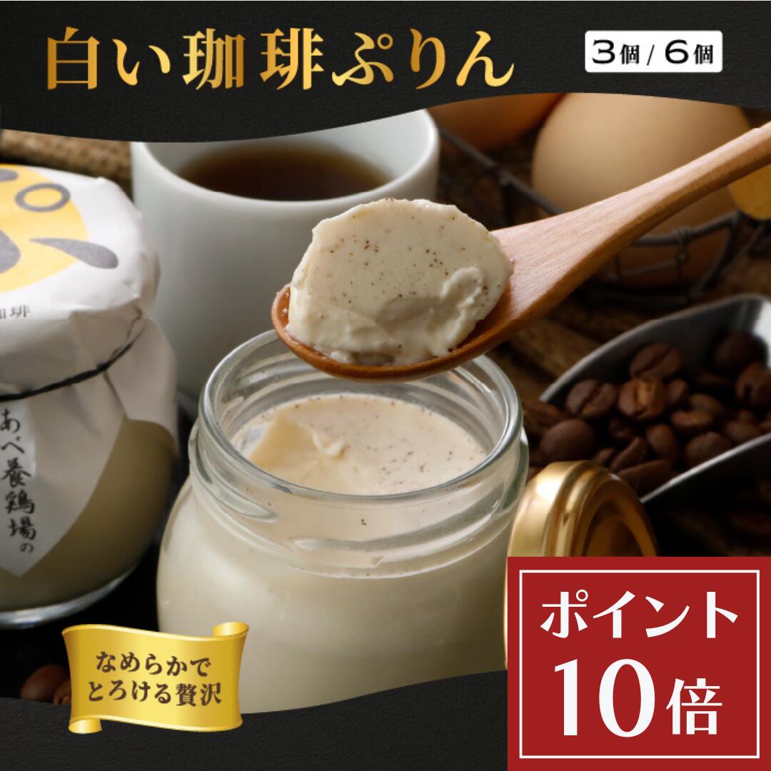 【30日迄限定!鶏の日クーポン使用で50％OFF!さらにP10倍!】 ぷりん 白い珈琲ぷりん お中元 北海道 プリン 3個入 6個入 下川六〇酵素卵 冷蔵便 コーヒープリン 一部送料無料 コーヒー 珈琲プリンのサムネイル