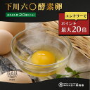 【ポイント最大110%還元※要エントリー】下川六〇酵素卵 SSサイズ ~ Sサイズ 小玉 北海道 産地直送 卵かけご飯 レモンイエローの黄味 濃厚 20個 卵 破損保障含む おためし