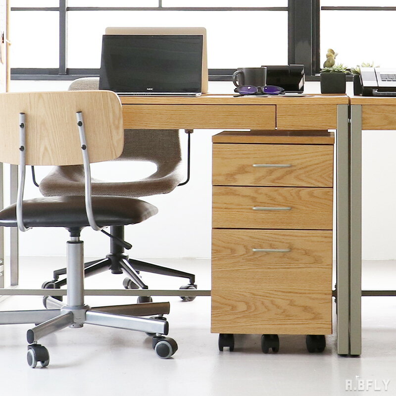 樂天商城 - デスクサイドチェスト サイドチェスト サイドワゴン デスクワゴン キャスター付き 可動 シンプル デスクサイド ワゴン デスクサイドワゴン ナチュラル オフィス家具 3段 コンパクト【S1】
