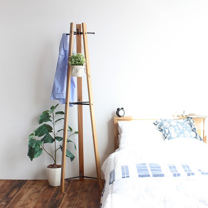 樂天商城 - ハンガーラック ポールハンガー スチール 収納家具 シンプル ナチュラル 玄関収納 帽子掛け 洋服掛け コートハンガー スタイリッシュ インダストリアル 北欧 アイアン ウッド 木製 インテリア【S1】