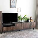 【クーポン発行中】【日本製】ローボード テレビボード テレビ台 ディスプレイ 完成品 アカシア材 ガラス扉 木製 ヴィンテージ 強化ガラス 180サイズ デッキ...