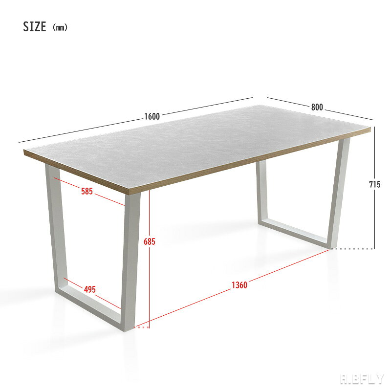 【日本製】ダイニングテーブル 食卓テーブル テーブル単品 幅160cm 4人掛け 4人 くすみカラー 韓国インテリア 白 ホワイト 愛されベージュ ナチュラル 高級感 モダン 国産 DAP ダップ天板 [2]